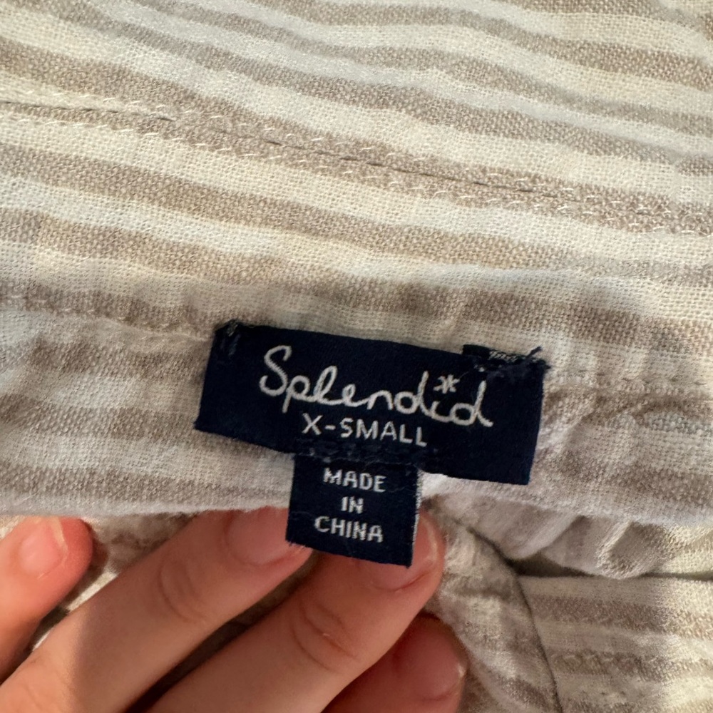 Splendid Linen Cropped Shirt XS - Picture 2 of 2